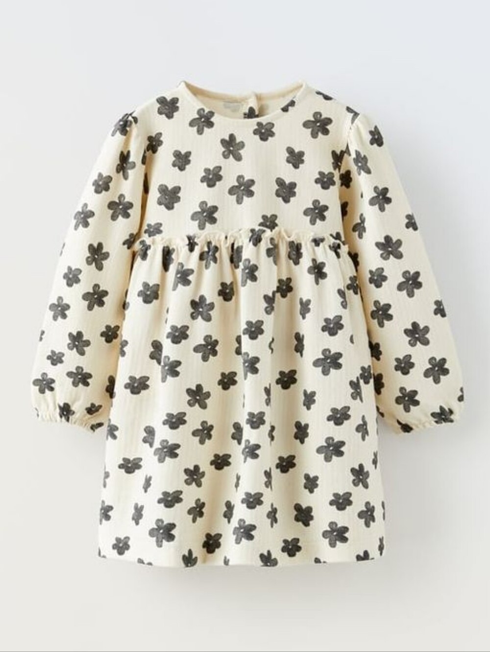 Zara Kids - Floral Long-Sleeve Dress - 3-4T